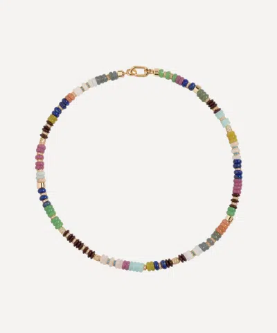 Martha Calvo 14ct Gold-plated Aria Beaded Necklace In Multi