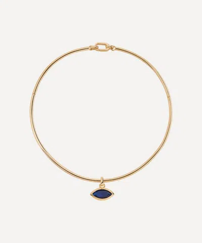 Martha Calvo 14ct Gold-plated Blue Eye Choker Necklace