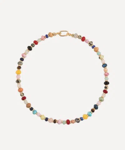 Martha Calvo 14ct Gold-plated Mira Beaded Necklace In Multi