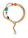 Martha Calvo Charm-embellished Chain-link Bracelet In Gold