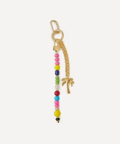 Martha Calvo Women's 14ct Gold-plated Paradise Enamel Palm Tree Beaded Bag Charm In Multi
