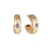 Martha Calvo Kaia Gold-plated Crystal Hoop Earrings In Metallic