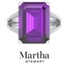 Martha Stewart 10 1/4 Carat Emerald Cut Gemstone Ring With Lab Grown Diamonds In Sterling Silver, Choose Your Gemst In Silver