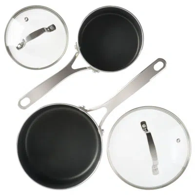 Martha Stewart 10 Piece Aluminum Non Stick Cookware Set In Linen