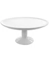 Martha Stewart 12in Fine Ceramic Cake Stand In White