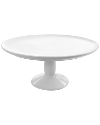 Martha Stewart 12in Fine Ceramic Cake Stand In White