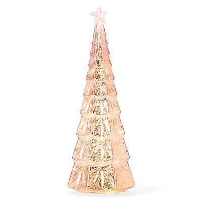 Martha Stewart 15" Pink Glass Tree Lighted Christmas Tabletop Decor