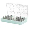 Martha Stewart 16 Piece Stainless Steel Assorted Cake Decorating Nozzles In Silver