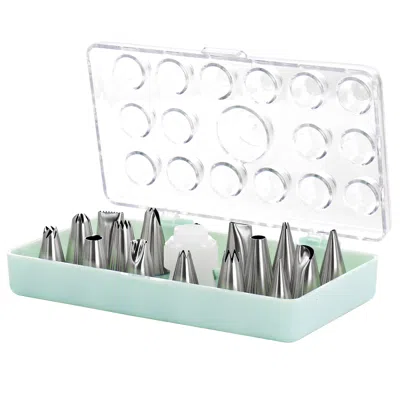 MARTHA STEWART 16 PIECE STAINLESS STEEL ASSORTED CAKE DECORATING NOZZLES