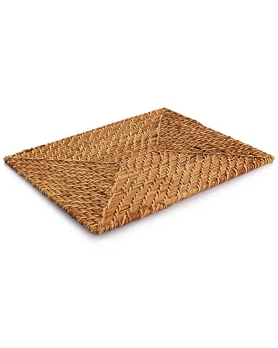 Martha Stewart 16in Rattan Woven Rectangular Placemat In Brown