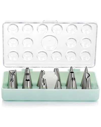 Martha Stewart 16 Piece Stainless Steel Assorted Cake Decorating Nozzles In Silver