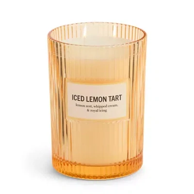 Martha Stewart 19oz Iced Lemon Tart 2-wick Scented Jar Candle In Orange