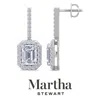 Martha Stewart 2 1/2 Carat Lab Grown Diamond Drop Earrings In 14 Karat Gold, Oval Shape Lab Grown Diamond Earrings In Metallic
