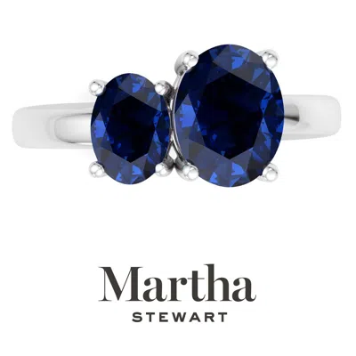 Martha Stewart 2 3/4 Carat Two Stone Gemstone Ring For Women In Sterling Silver, Gemstone Jewelry For Women