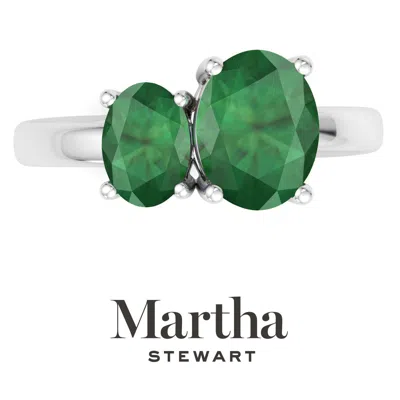 Martha Stewart 2 3/4 Carat Two Stone Gemstone Ring For Women In Sterling Silver, Gemstone Jewelry For Women In Gold