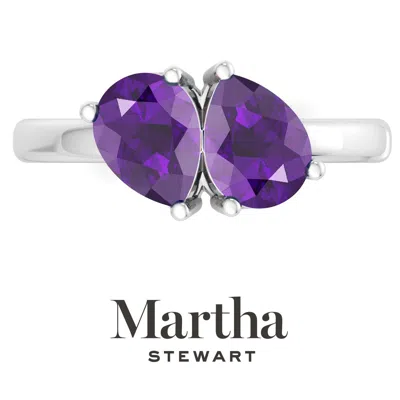 Martha Stewart 2 Carat Two Stone Gemstone Ring For Women In Sterling Silver, Gemstone Jewelry For Women