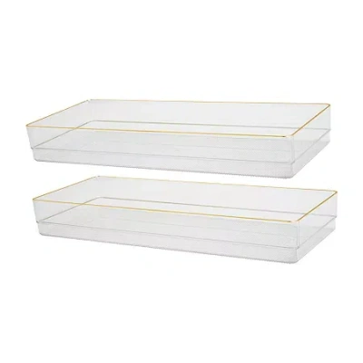 Martha Stewart 2 Pack 15x6 Organizers In Transparent