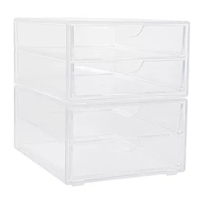 Martha Stewart 2 Pack 2 Drawer Organizers In Transparent