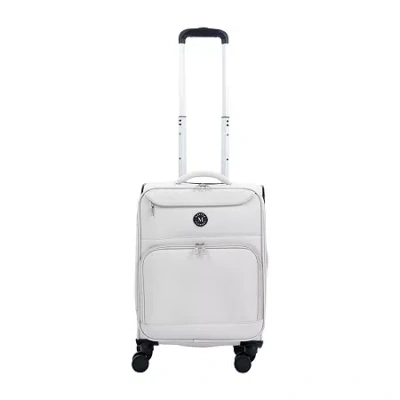 Martha Stewart 20 Inch Softside Expandable Carry-on Spinner Luggage In Gray
