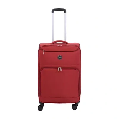 Martha Stewart 25 Inch Softside Expandable Checked Spinner Luggage In Brown