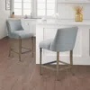Martha Stewart 25" Upholstered Counter Stool In Blue