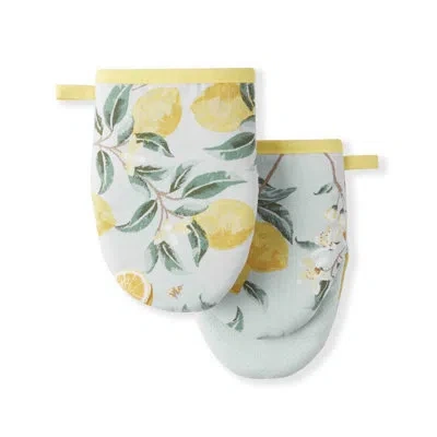 Martha Stewart 2-piece Oven Mitt Set In Green;yellow