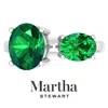 Martha Stewart 3 3/4 Carat Two Stone Gemstone Ring For Women In Sterling Silver, Gemstone Jewelry For Women
