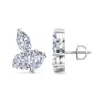 Martha Stewart 3 Carat Lab Grown Diamond Cluster Stud Earrings In Sterling Silver, Marquise-round-pear In Metallic