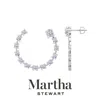 Martha Stewart 3 Carat Lab Grown Diamond Hoop Earrings, 14 Karat Gold Diamond Hoop Earrings For Women, Round In Metallic