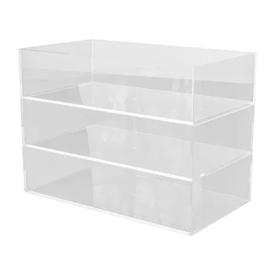 Martha Stewart 3 Pack 3x7.5 Clear Desk Organizer In Transparent