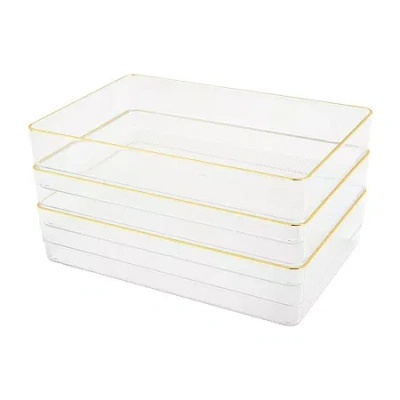 Martha Stewart 3 Pack 9x6 Organizers In Transparent