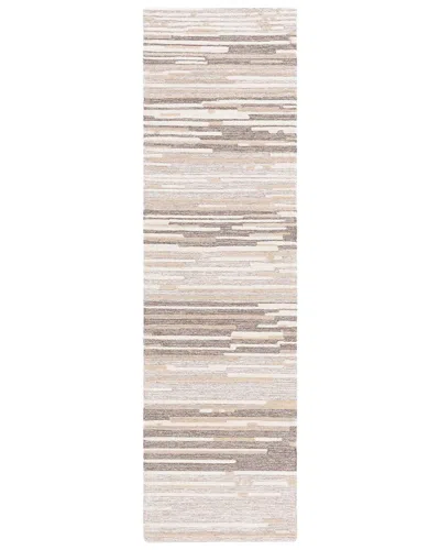 Martha Stewart 300 Wool & Cotton With Latex Rug In Beige
