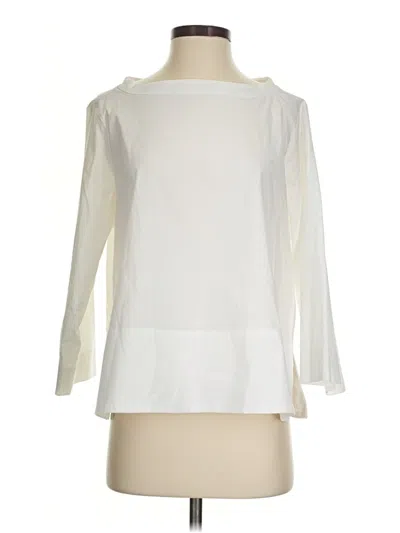 Pre-owned Martha Stewart 3/4 Sleeve Blouse In Ivory