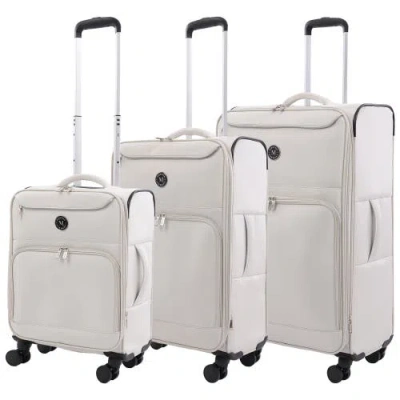 Martha Stewart 3-piece Softside Luggage Set In Neutral