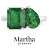 Martha Stewart 4 3/4 Carat Two Stone Gemstone Ring For Women In Sterling Silver, Gemstone Jewelry For Women
