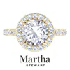 Martha Stewart 4 Carat Lab Grown Diamond Ring, Hidden Halo Diamond Engagement Ring In 14 Karat Gold In Gold
