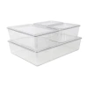 Martha Stewart 4 Pack Clear Storage Boxes And Lids In Transparent