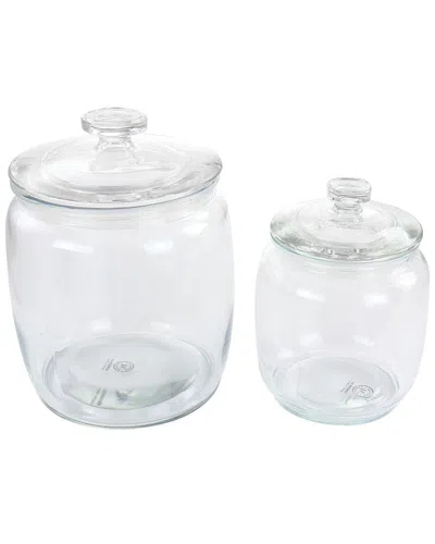 Martha Stewart 4pc Glass Canister Set In Clear