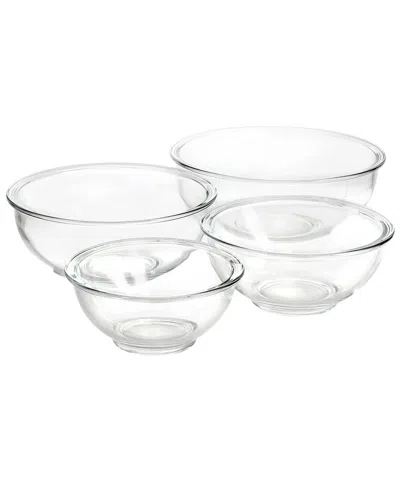 Martha Stewart 4pc Glass Nesting Bowl Set In Clear