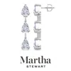 Martha Stewart 5 Carat Lab Grown Diamond Earrings, Drop Style, 14 Karat Gold, Fine Jewelry For Women In Metallic