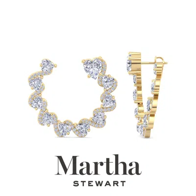 Martha Stewart 5 Carat Lab Grown Diamond Hoop Earrings, 14 Karat Gold Diamond Hoop Earrings For Women