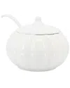 Martha Stewart 5qt Fine Ceramic Pumpkin Soup Tureen With Lid & Ladle