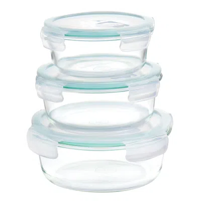Martha Stewart 6 Piece Round Glass Storage Containers With Leak Proof Lids In Multi