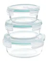 Martha Stewart 6pc Round Glass Storage Containers With Leak Proof Lids In Clear