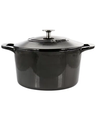 Martha Stewart 7qt Enameled Cast Iron Dutch Oven With Lid In Gray