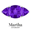 Martha Stewart 8 Carat Cushion Cut Gemstone Three Stone Ring With Lab Grown Diamonds In Sterling Silver, Choose You