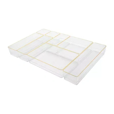 Martha Stewart 8 Pack Desk Organizers In Transparent