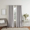 Martha Stewart Acadia Grommet Top Blackout Single Curtain Panel In Silver