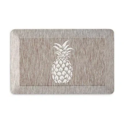 Martha Stewart Aloha Air Novelty Indoor Rectangular Kitchen Mat In Brown