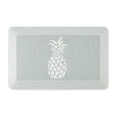 Martha Stewart Aloha Air Novelty Indoor Rectangular Kitchen Mat In Green